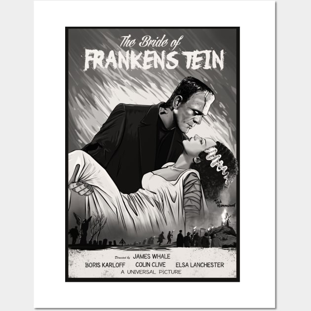 The Bride of Frankenstein Wall Art by ted1air